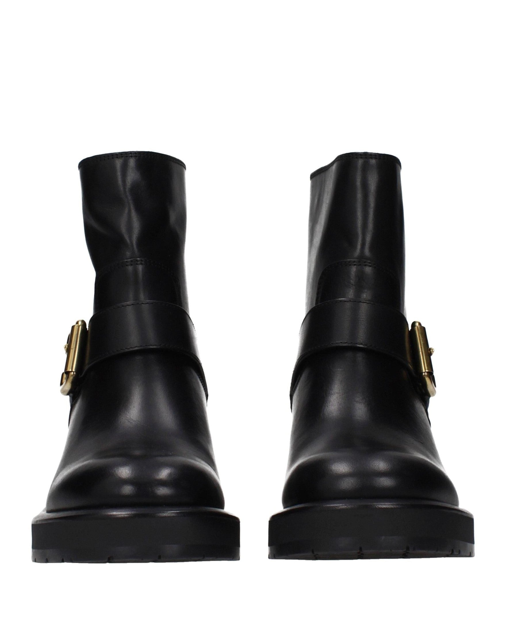 Chloé Black Leather Ankle Boots Boots