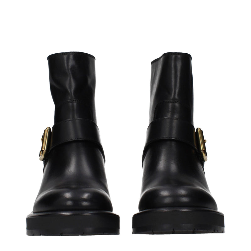Chloé Black Leather Ankle Boots Glam Steals