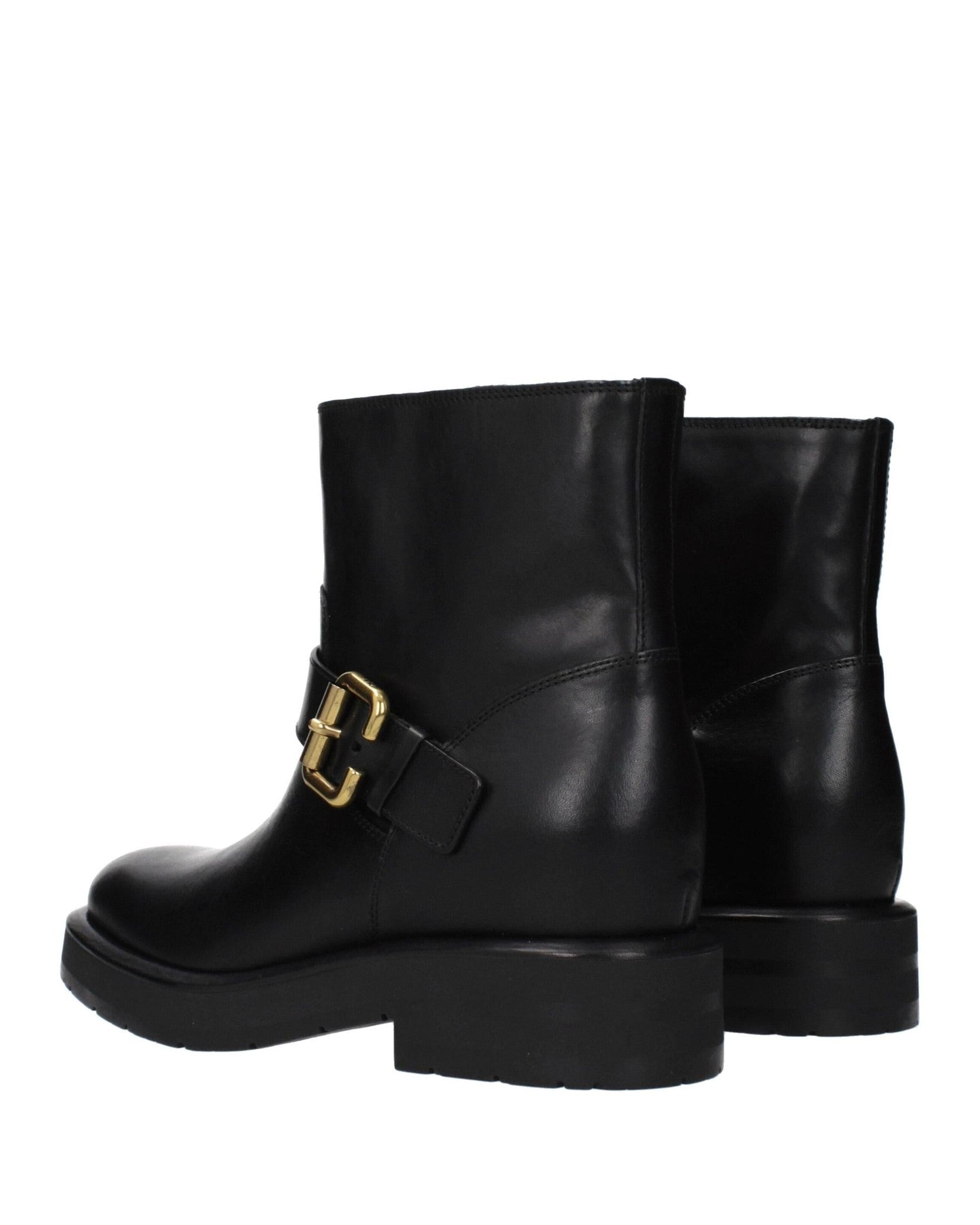 Chloé Black Leather Ankle Boots Boots
