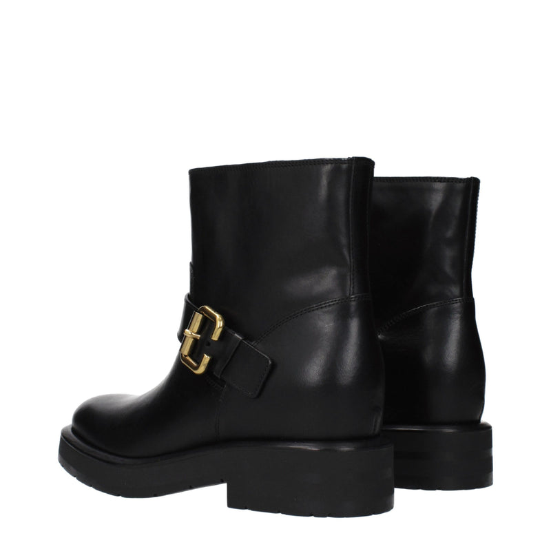 Chloé Black Leather Ankle Boots Glam Steals