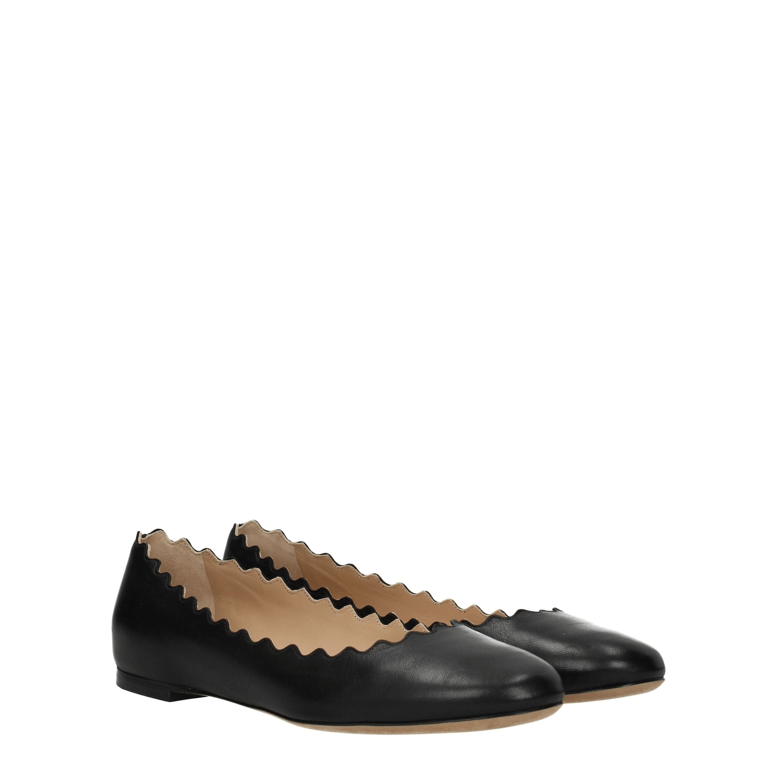 Chloé Black Leather Ballet Flats Glam Steals