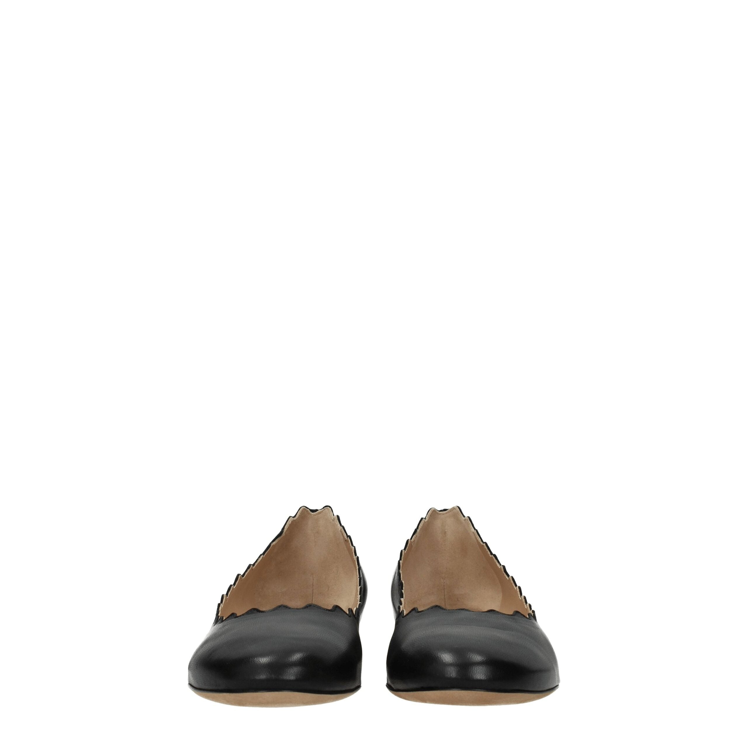 Chloé Black Leather Ballet Flats Glam Steals