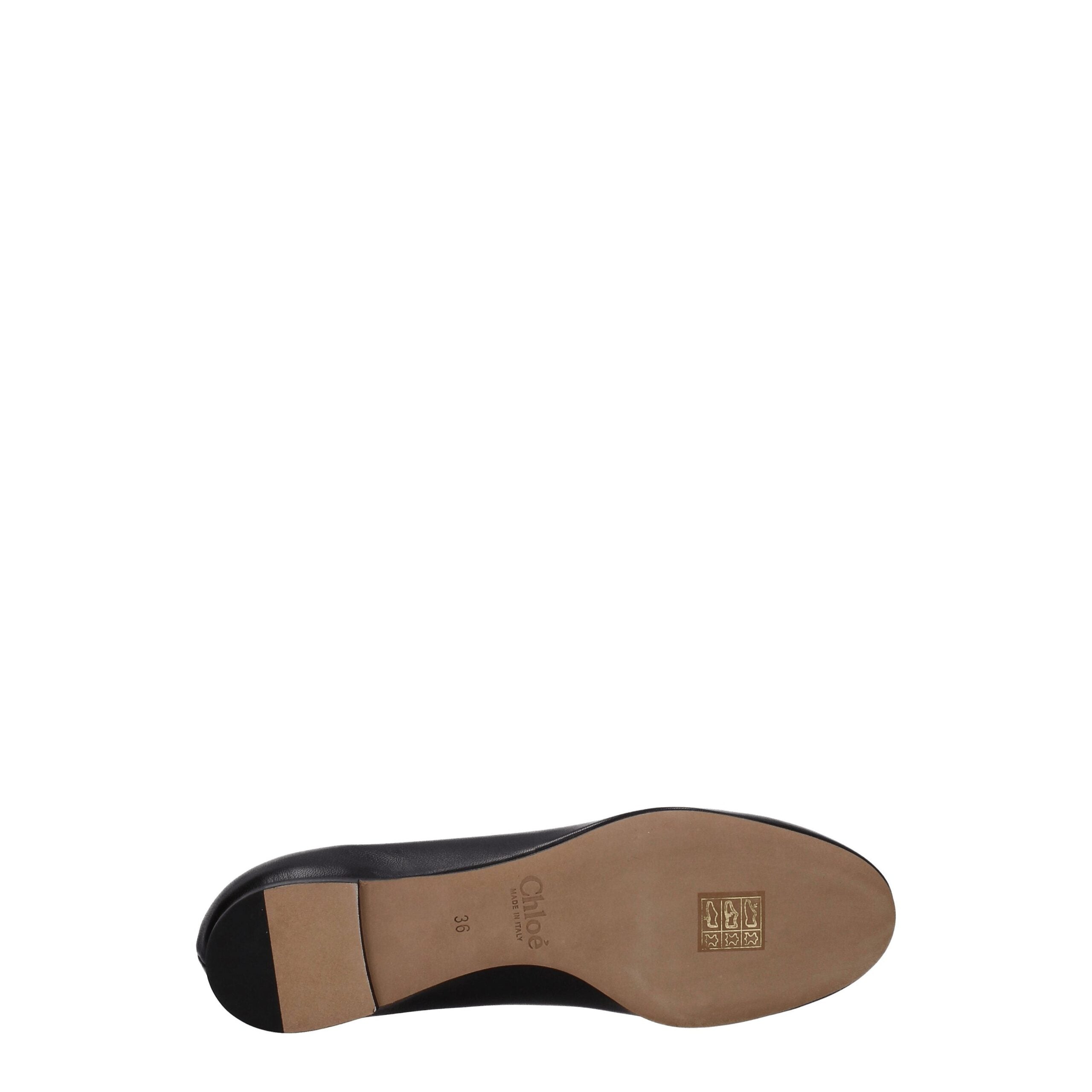 Chloé Black Leather Ballet Flats Glam Steals