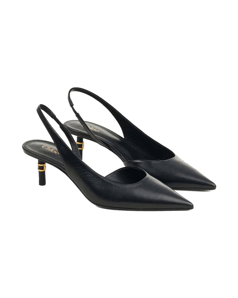 Chloé Black Leather Heels Glam Steals