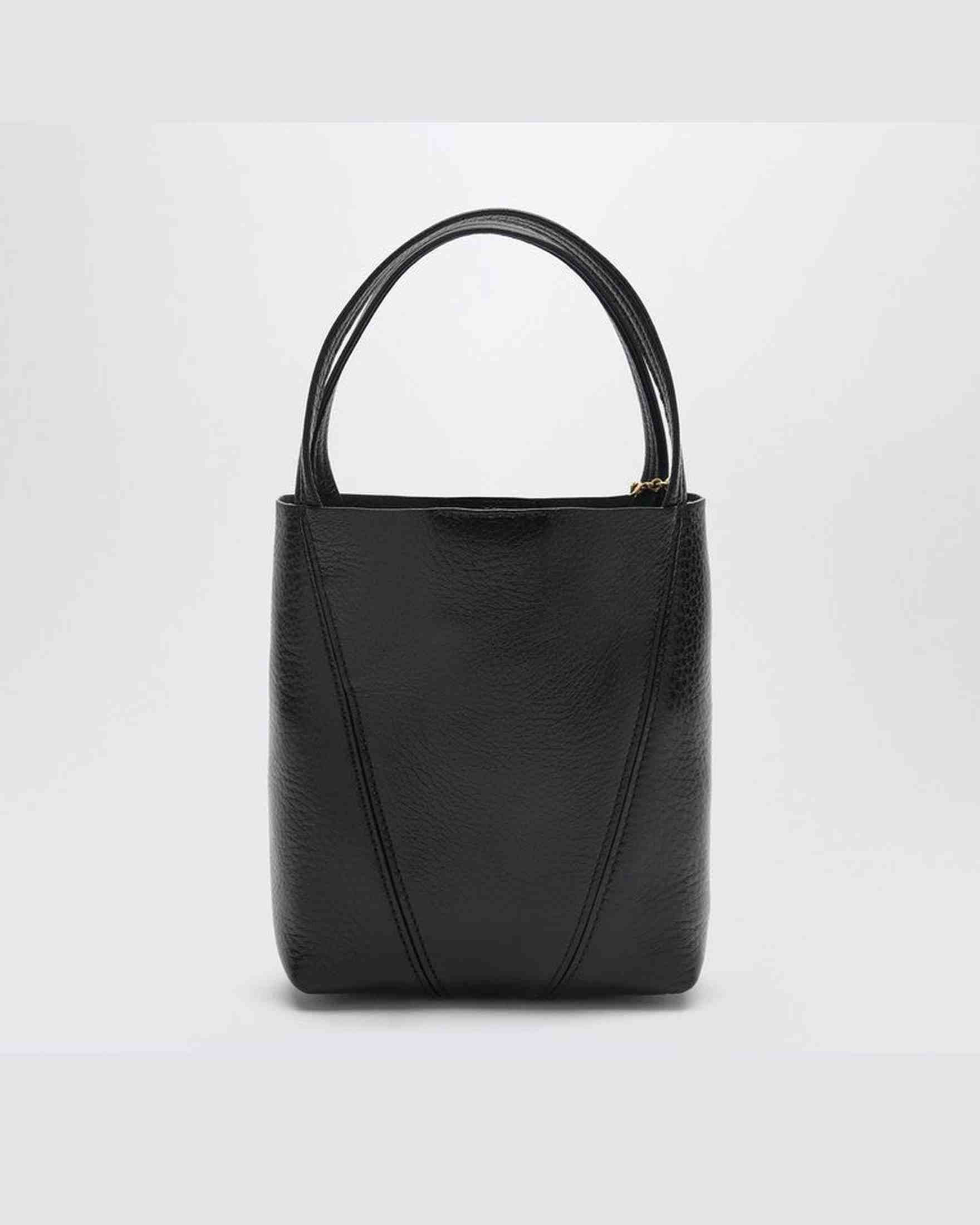 Chloé Black Leather Small Spin Tote Bag Glam Steals