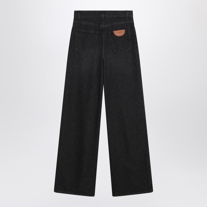 Chloé Black Loose Washed Jeans Glam Steals