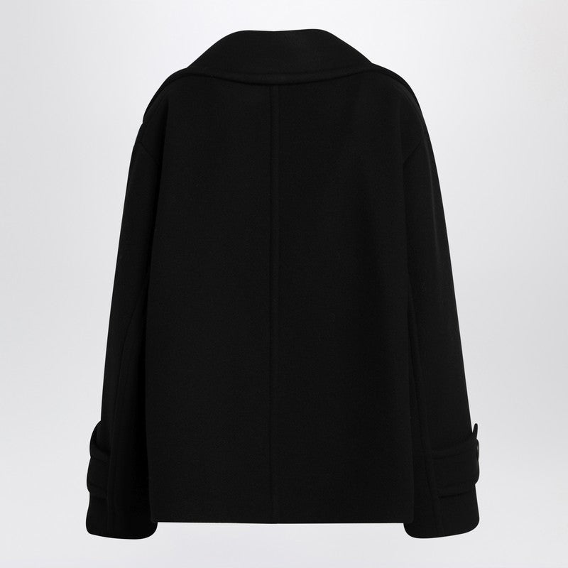 Chloé Black Wool Double Breasted Coat in Blend Glam Steals