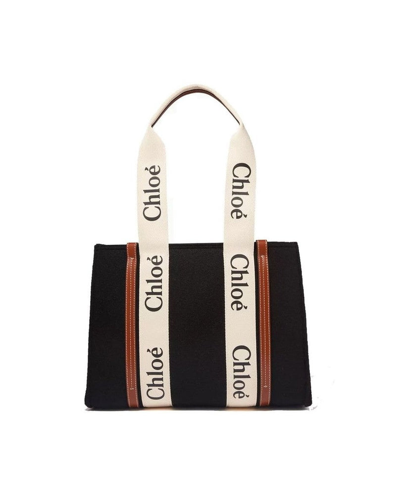 Chloé Black Wool Tote Bag Glam Steals