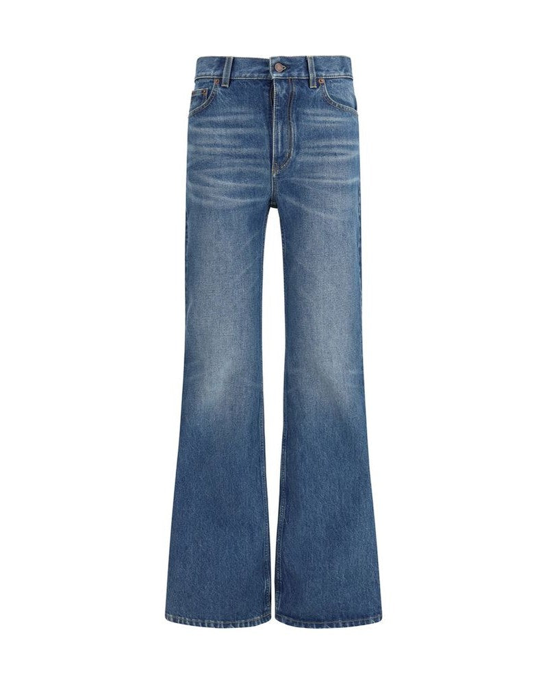 Chloé Blue Cotton Flared Jeans Glam Steals