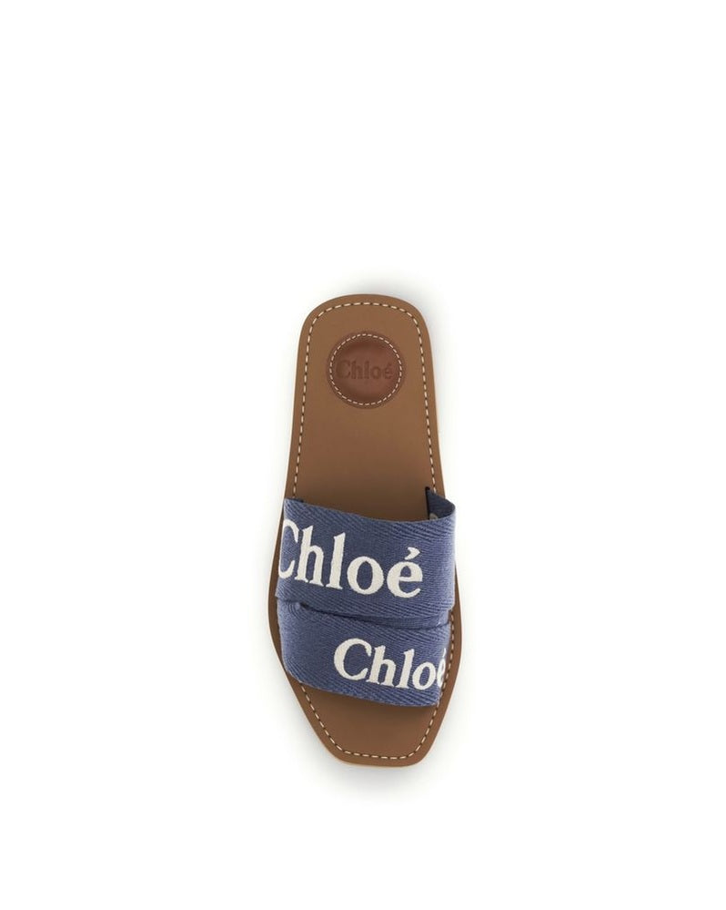 Chloé Blue Cotton Sandals Glam Steals