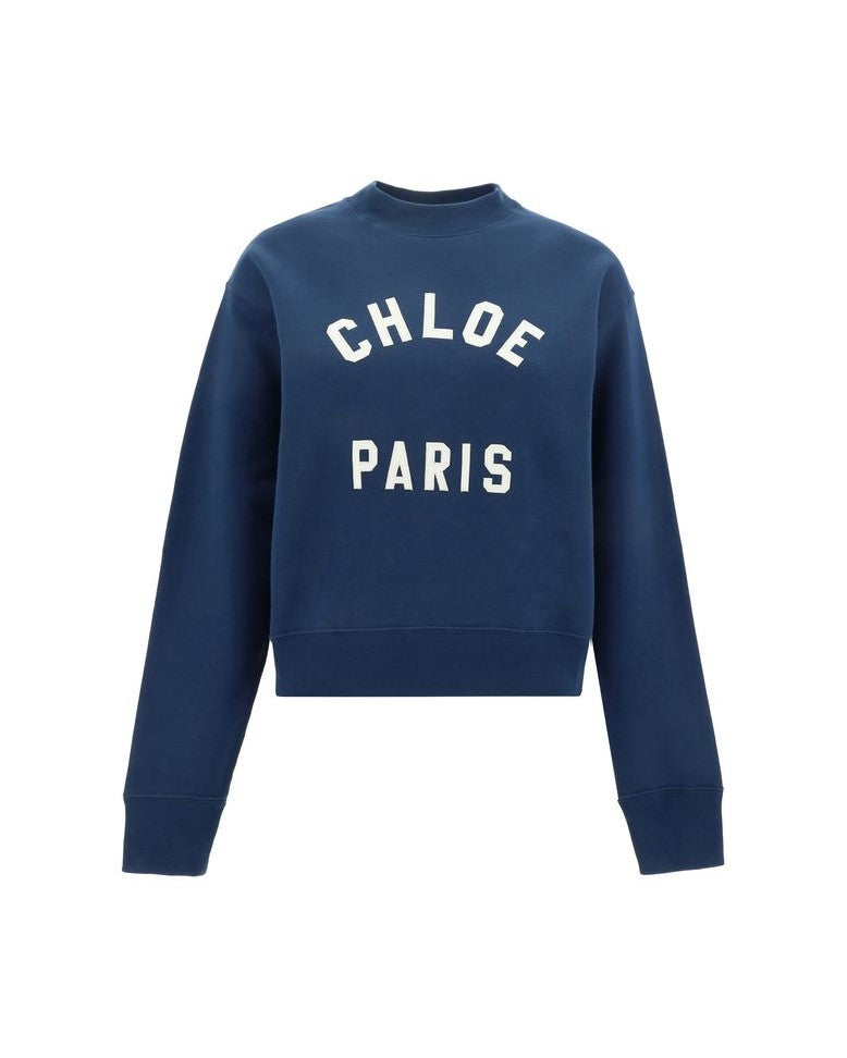Chloé Blue Cotton Sweatshirt Glam Steals