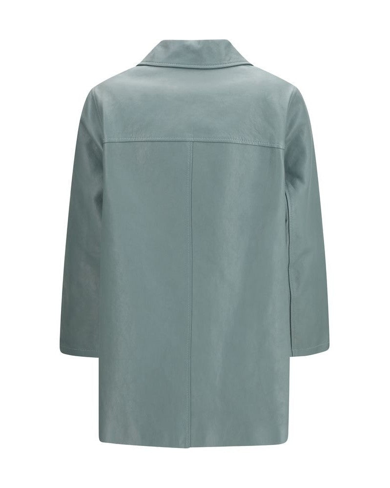 Chloé Blue Leather Jacket Glam Steals