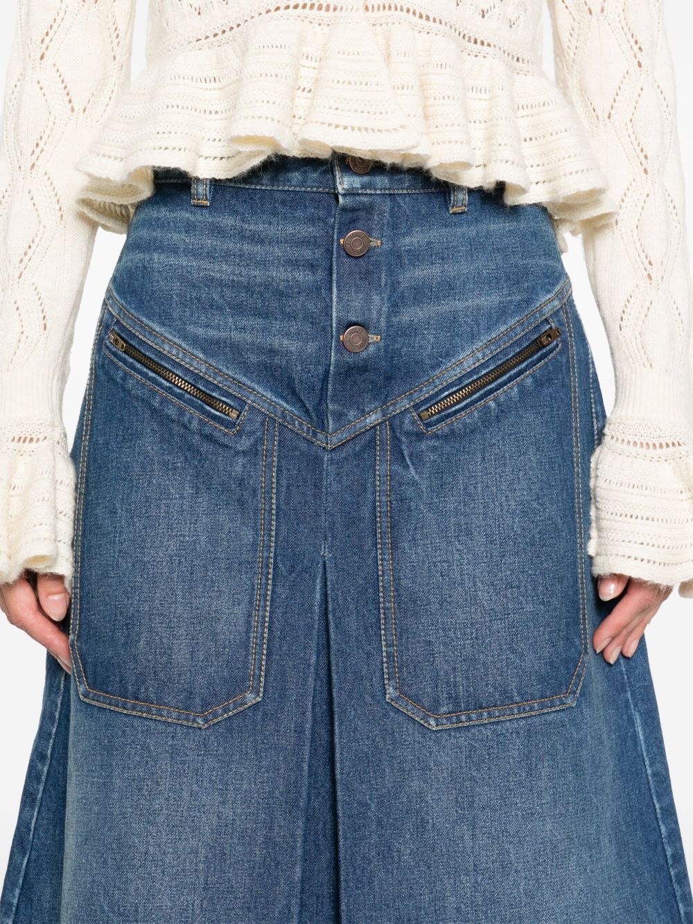 Chloé Blue Skirt Glam Steals