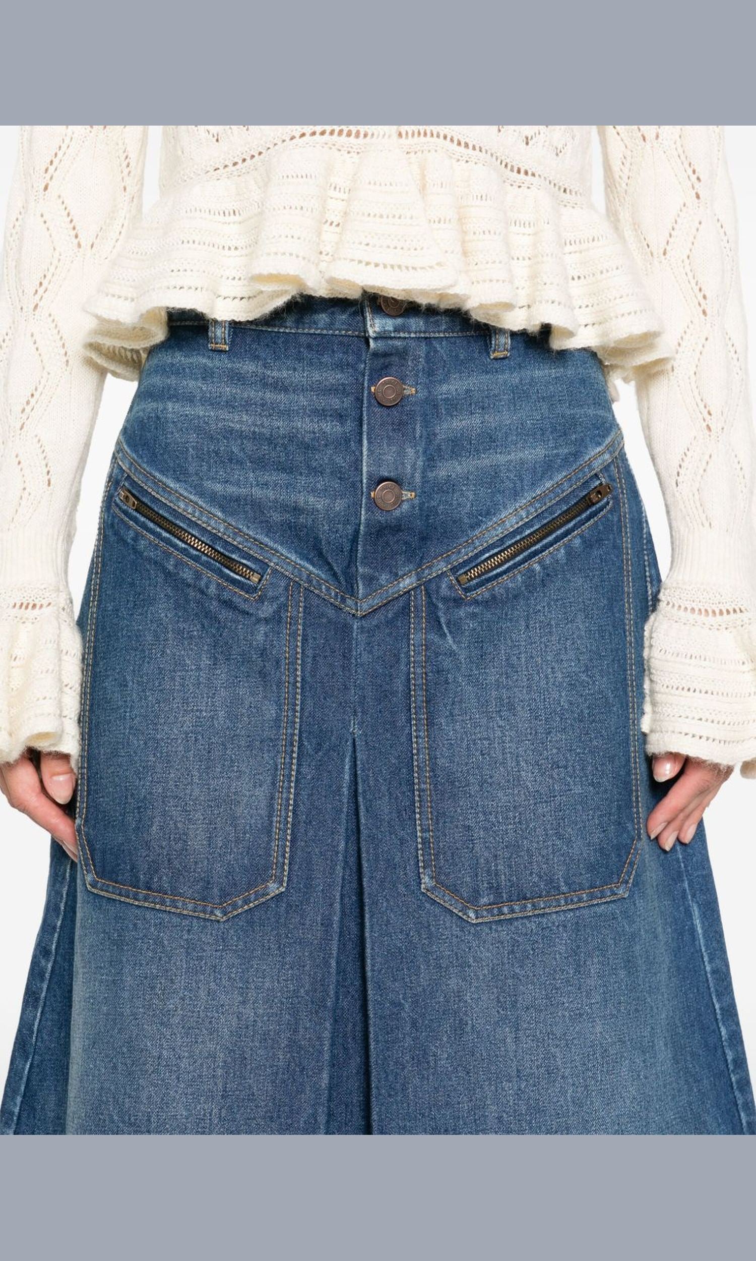 Chloé Blue Skirt Glam Steals