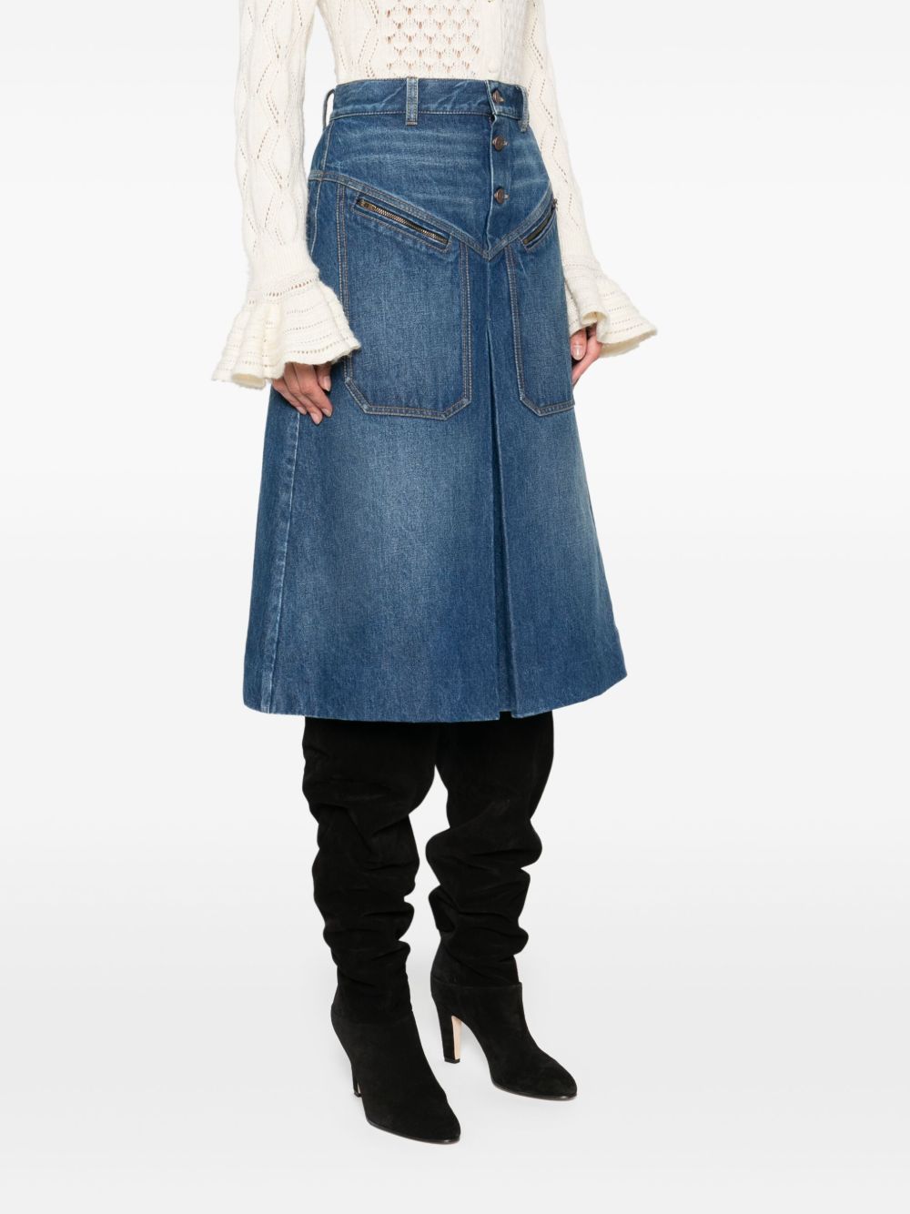 Chloé Blue Skirt Glam Steals