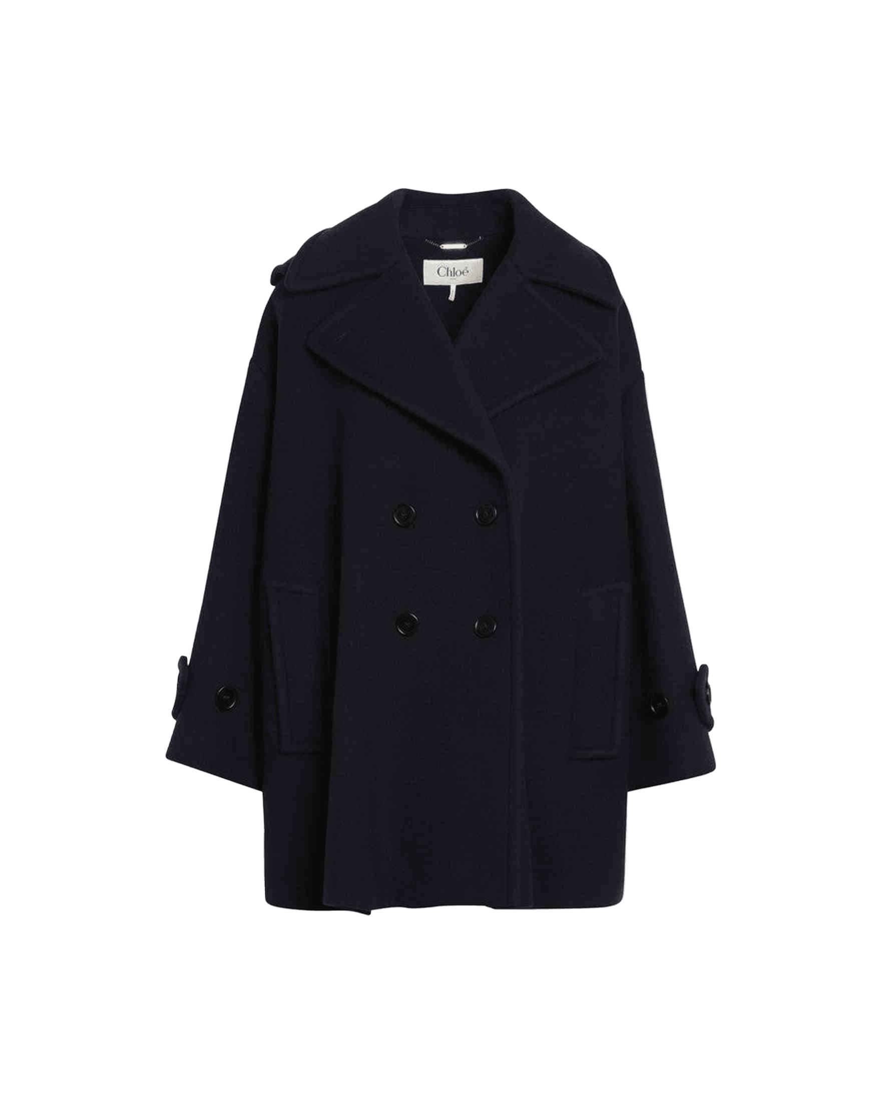 Chloé Blue Wide Double Breasted Coat Glam Steals