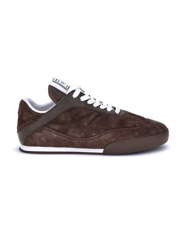 Chloé Brown Calf Leather Bos Taurus Low Top Sneakers Glam Steals