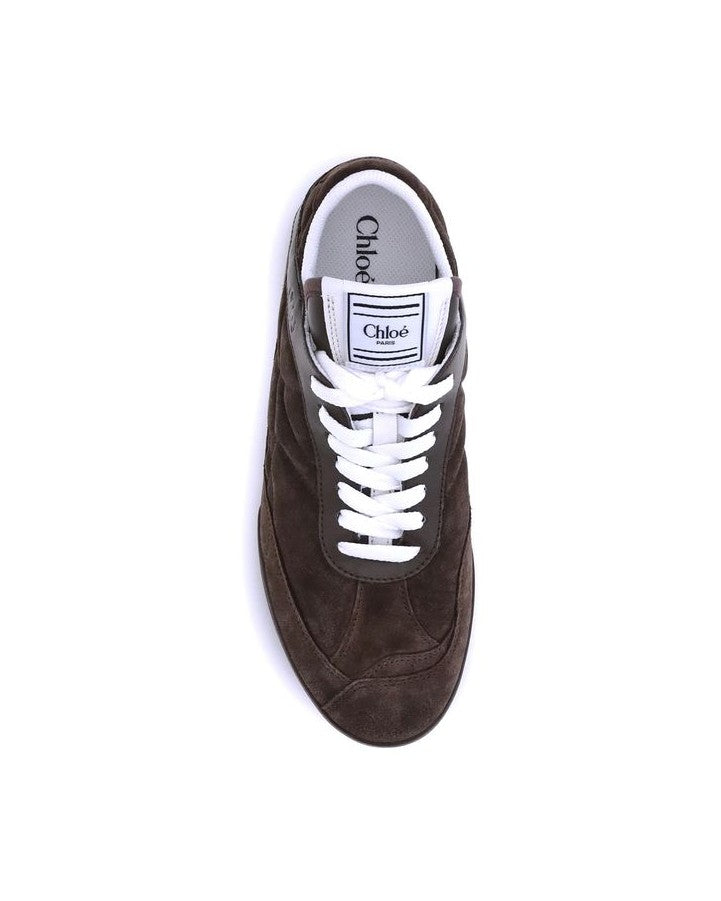 Chloé Brown Calf Leather Bos Taurus Low Top Sneakers Glam Steals