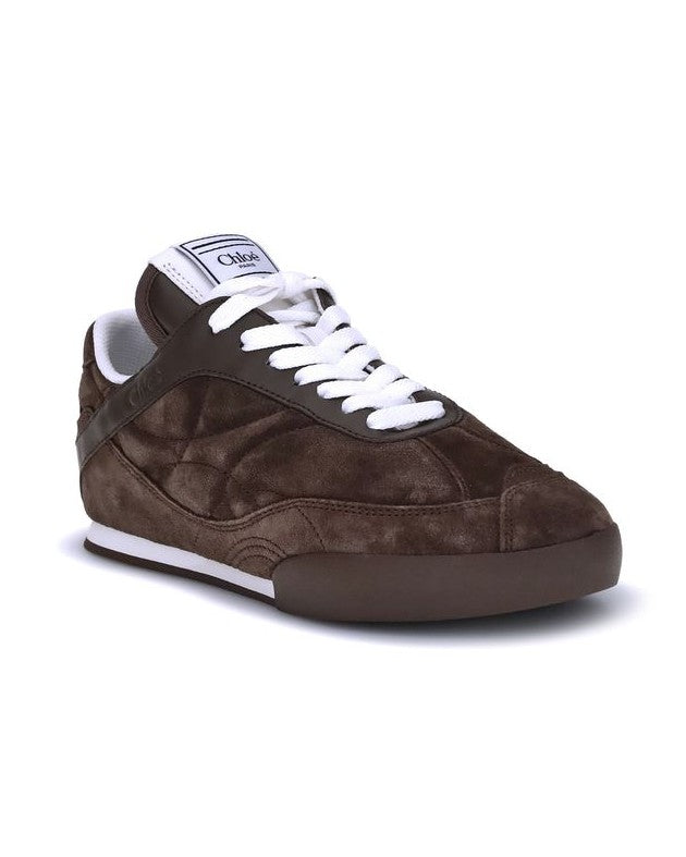 Chloé Brown Calf Leather Bos Taurus Low Top Sneakers Glam Steals