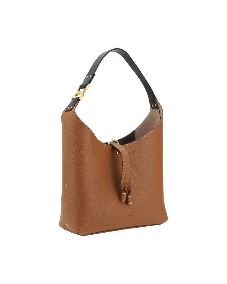 Chloé Brown Calf Leather Bos Taurus Shoulder Bag Glam Steals