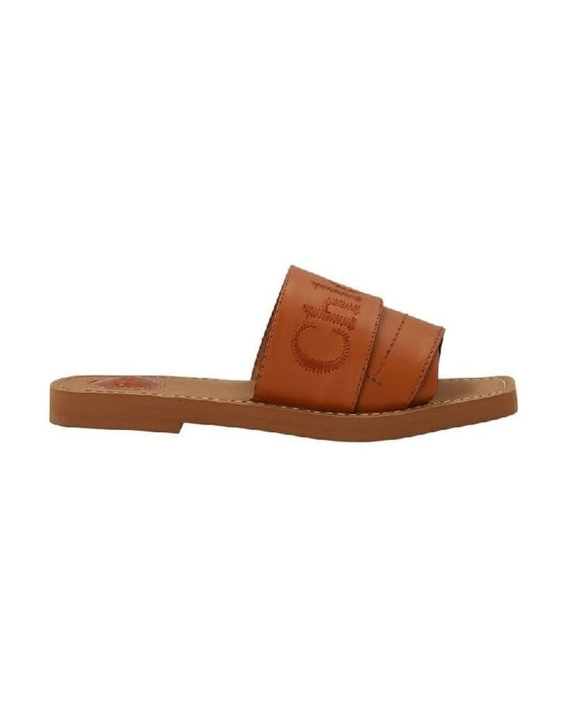 Chloé Brown Calfskin Sandals 