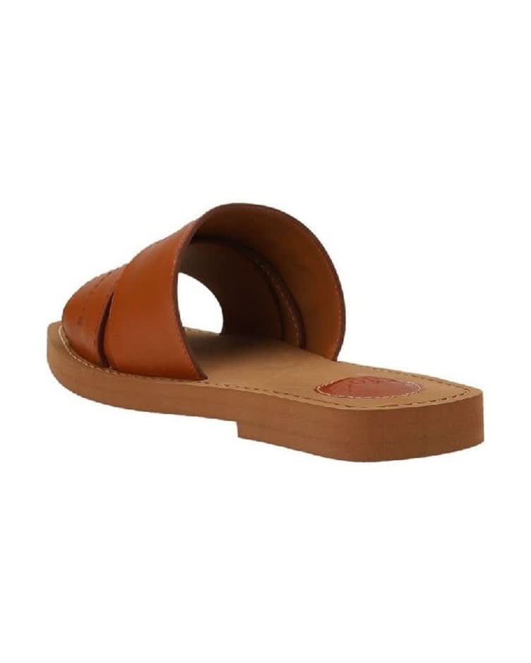 Chloé Brown Calfskin Sandals 