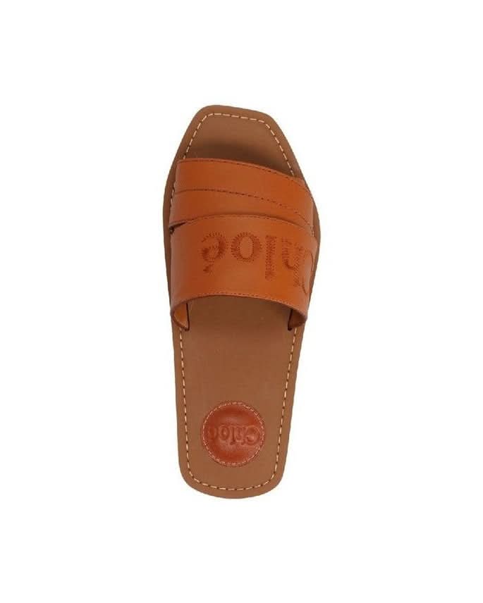 Chloé Brown Calfskin Sandals 