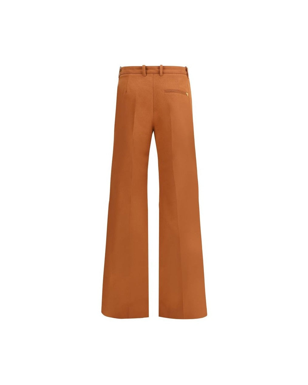 Chloé Brown Cotton Flared Pant Trousers