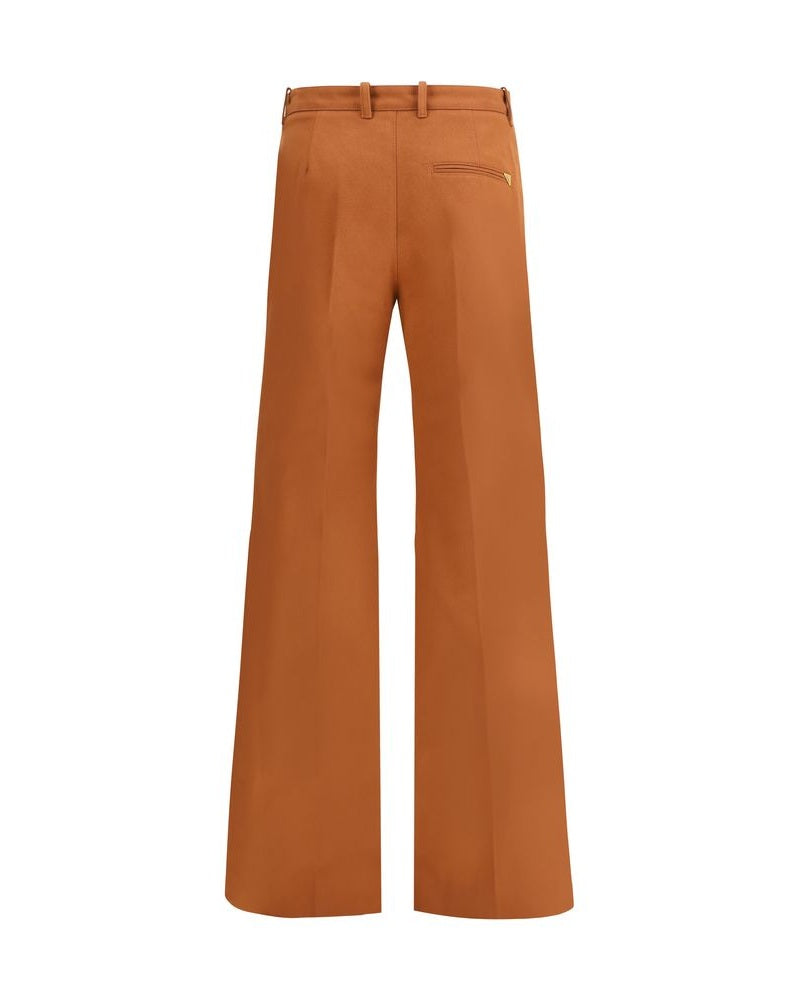 Chloé Brown Cotton Flared Pant Glam Steals