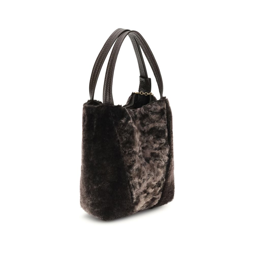 Chloé Brown Fur Shoulder Bag Glam Steals