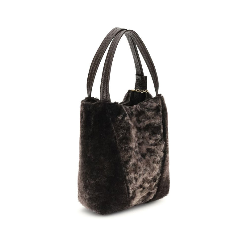 Chloé Brown Fur Shoulder Bag Glam Steals