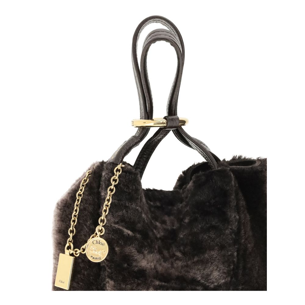 Chloé Brown Fur Shoulder Bag Glam Steals