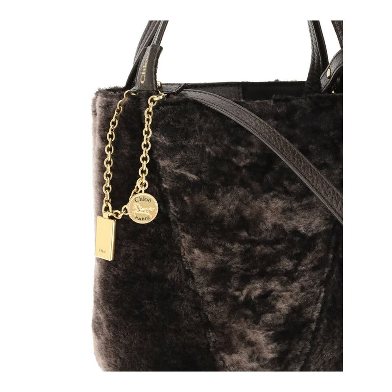 Chloé Brown Fur Shoulder Bag Glam Steals