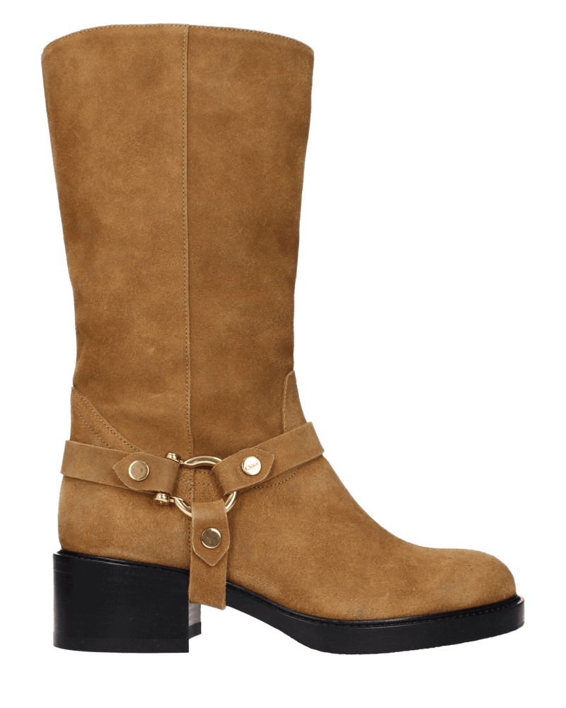 Chloé Brown Leather Ankle Boots Glam Steals