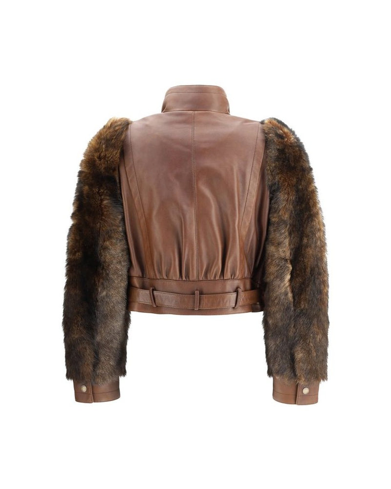 Chloé Brown Leather Jacket Glam Steals