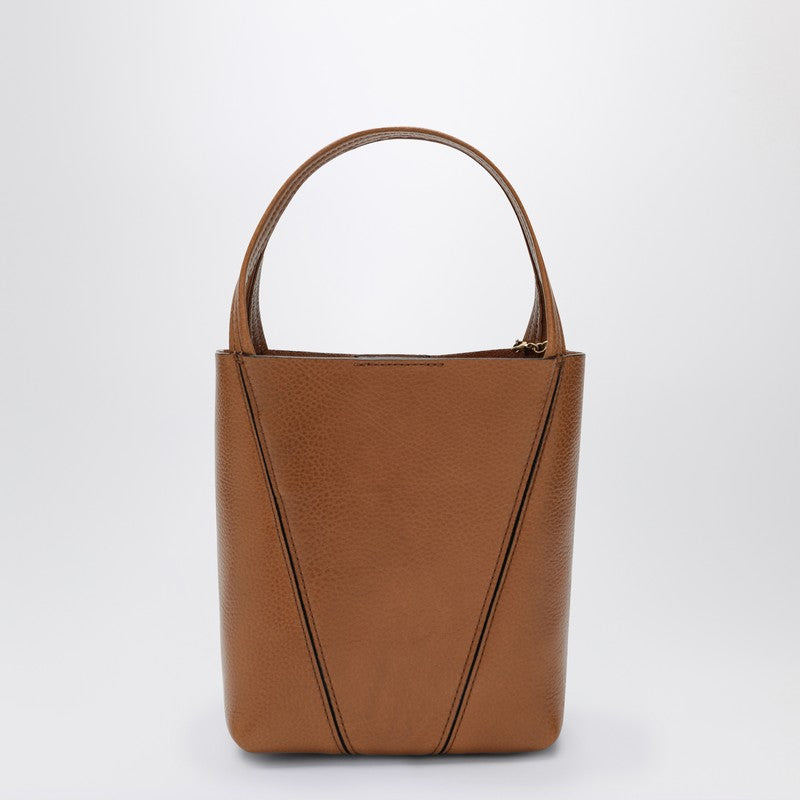 Chloé Brown Leather Small Spin Tote Bag Glam Steals