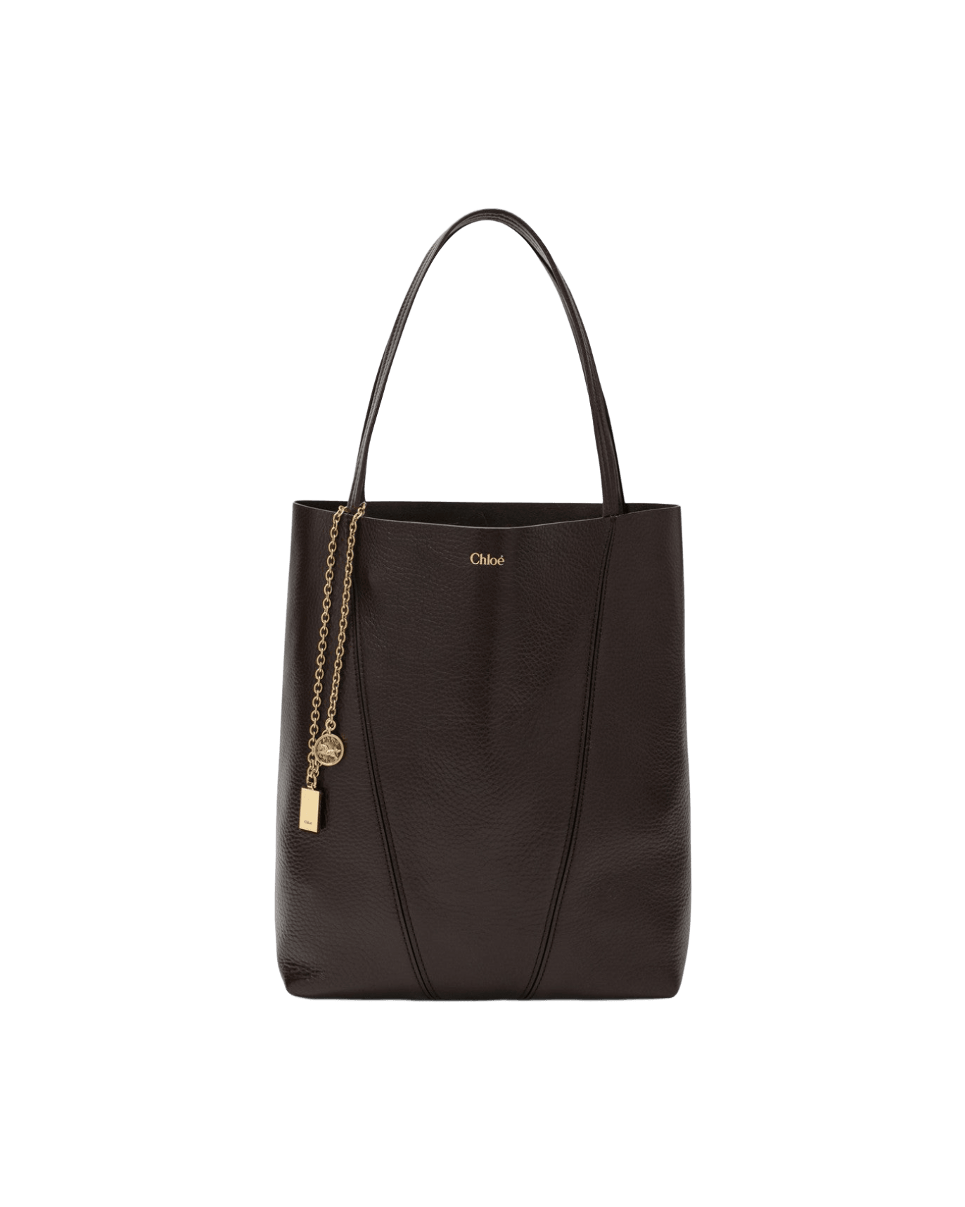 Chloé Brown Medium Dark Spin Tote Bag Glam Steals