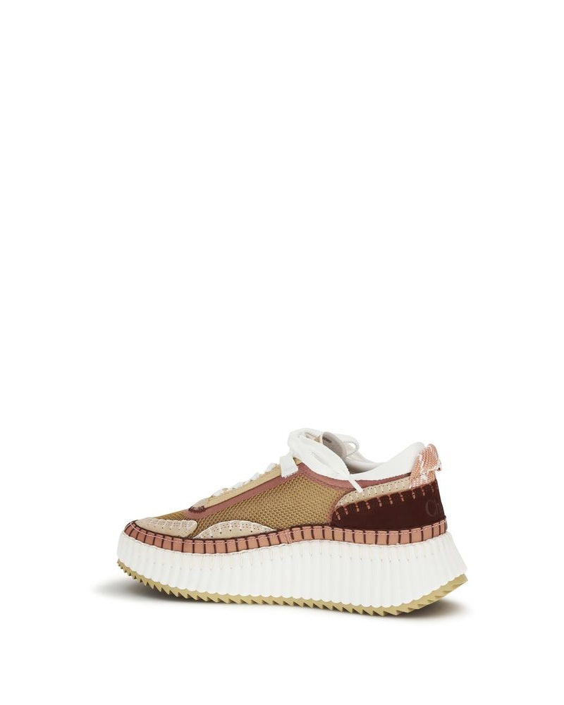 Chloé Brown Polyester Chunky Sneakers Glam Steals