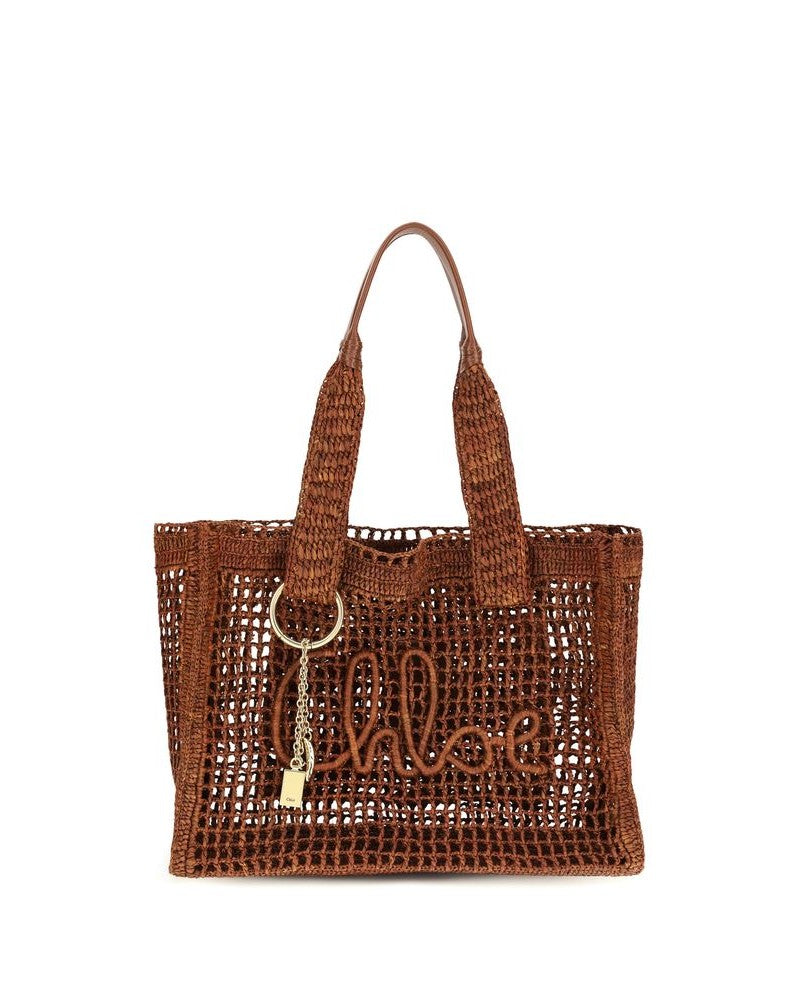 Chloé Brown Raffia Shoulder Bag Glam Steals