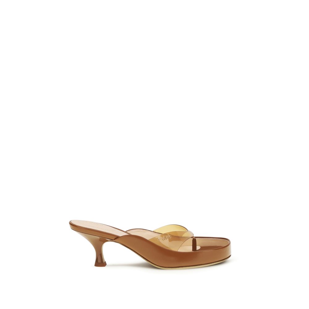 Chloé Brown Stiletto Heel Sandals