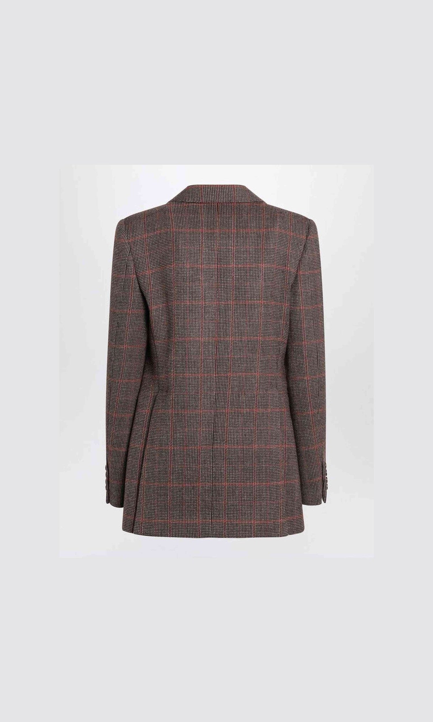 Chloé Brown Wool Single Breasted Checked Jacket Glam Steals