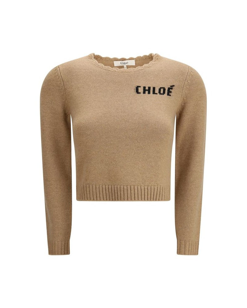 Chloé Brown Wool Sweatshirt Glam Steals