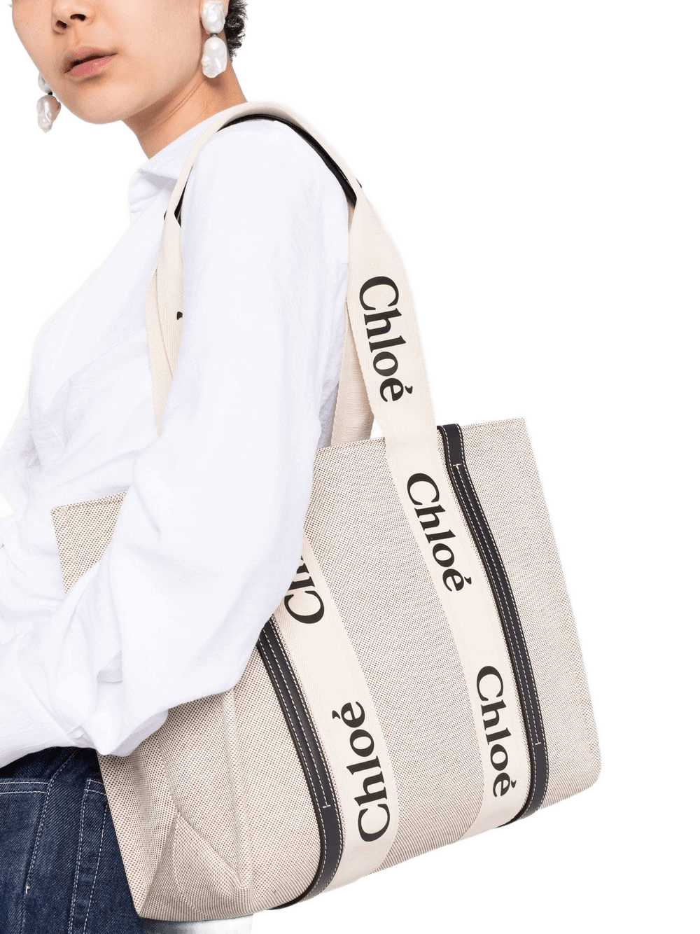 Chloé Canvas Woody Medium Tote Bag Glam Steals