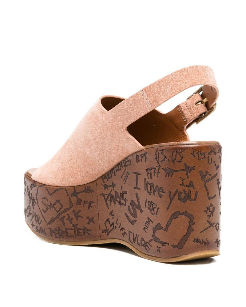 Chloé Maxime Wedge Sandals Glam Steals