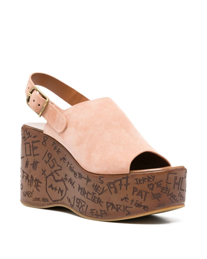 Chloé Maxime Wedge Sandals Glam Steals