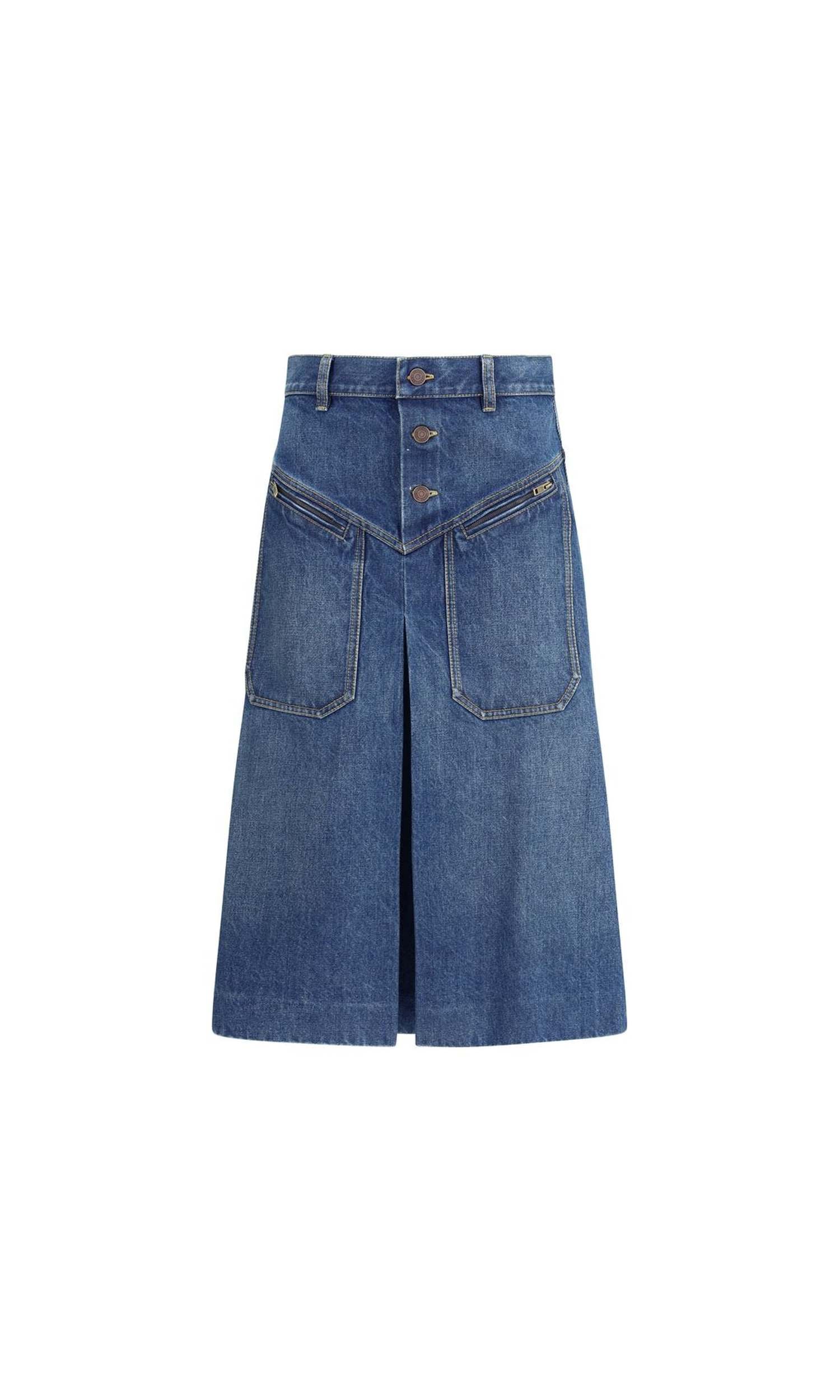 Chloé Denim Midi Skirt Glam Steals
