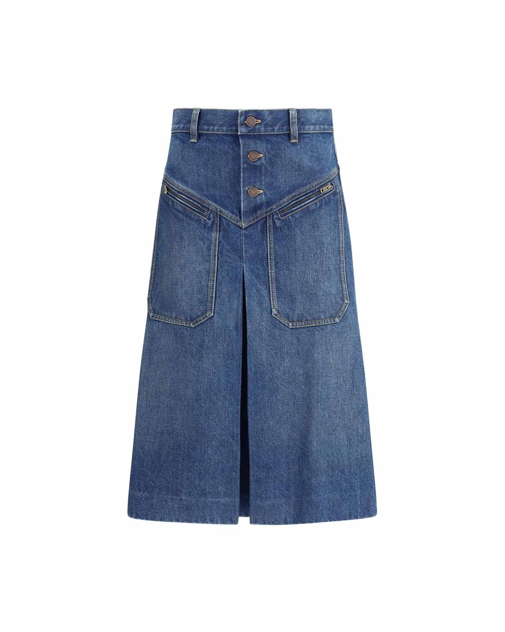 Chloé Denim Midi Skirt Glam Steals