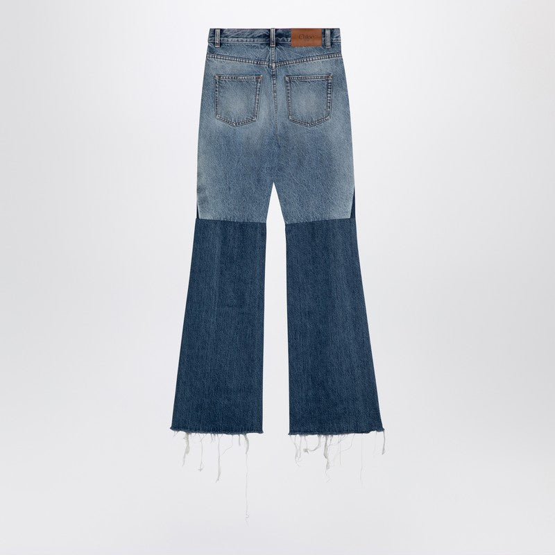 Chloé Denim Three Coloured Patchwork Jeans Glam Steals