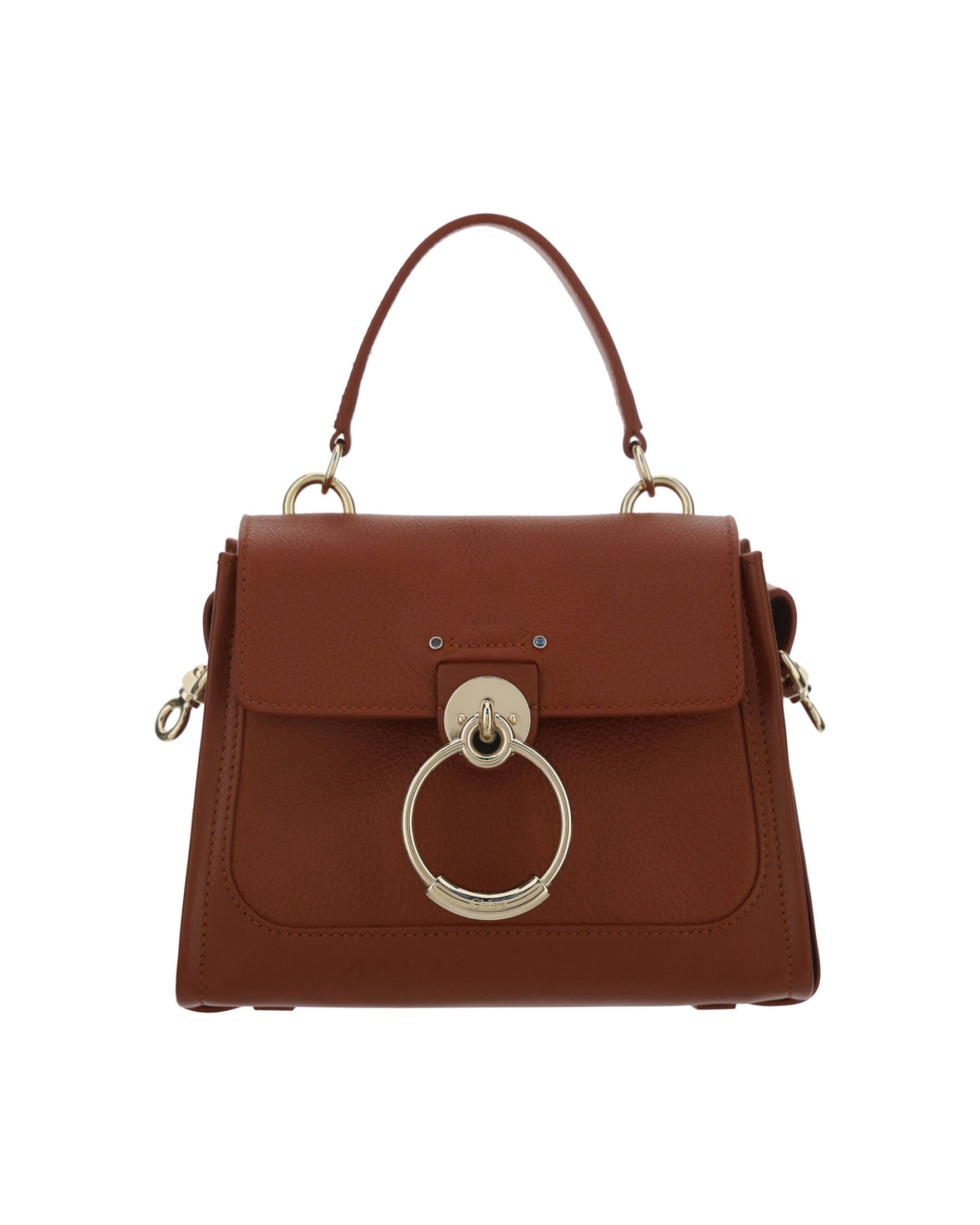 Chloé Elegant Sepia Calfskin Shoulder Brown Handbag Glam Steals