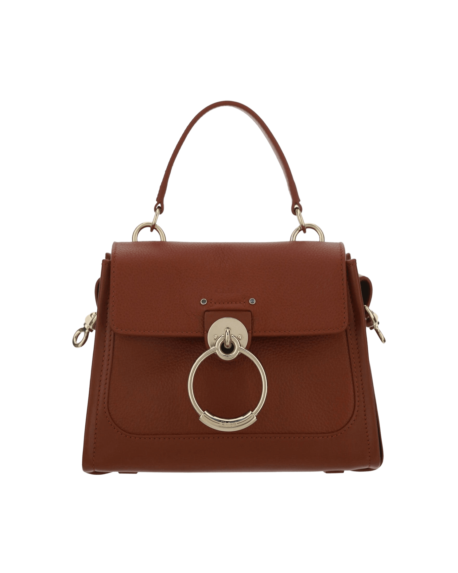 Chloé Elegant Brown Sepia Calfskin Shoulder Handbag Shoulder Bags